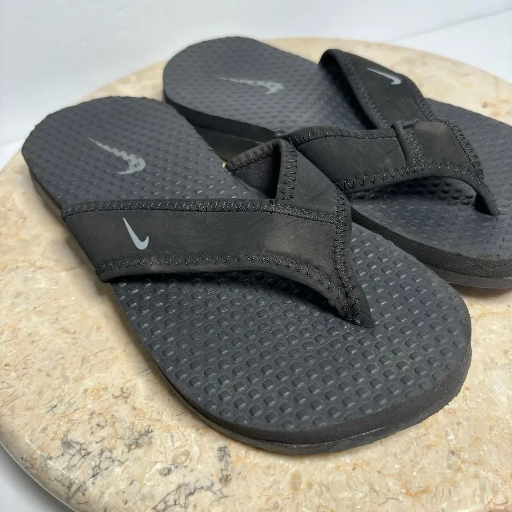 Nike Kids Celso Black‎ Sandals Flip Flops US 1Y UK 13.5 Slip Ons Classic